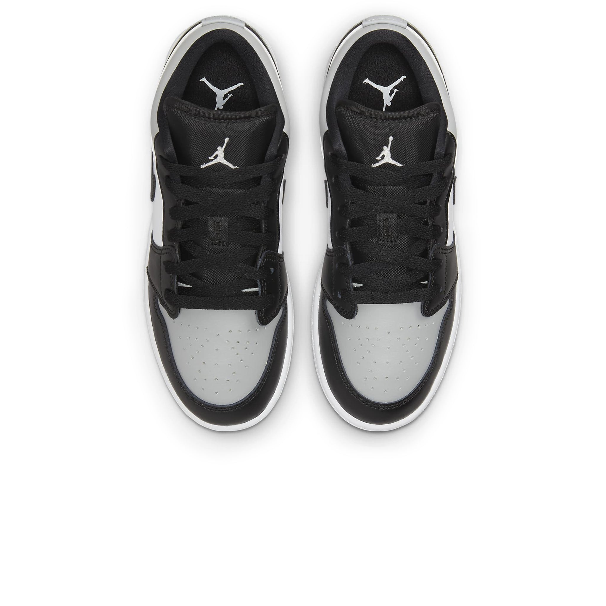 Top down view of Air Jordan 1 Low Shadow Toe (GS) 553560-052